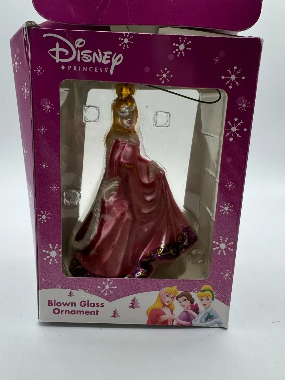 Disney Sleeping Beauty Blown Glass Ornament